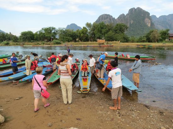 Bootsfahrt auf dem Fluss Nam Xong