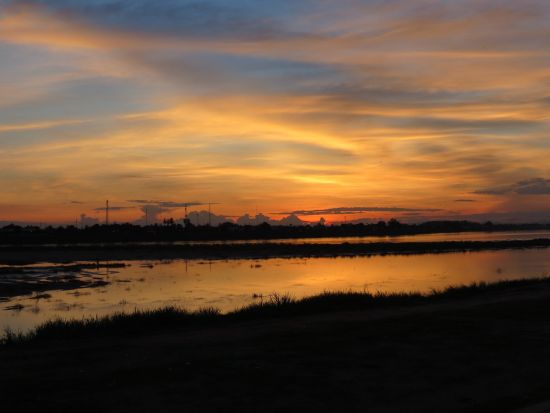 Sonnenuntergang am Mekong 